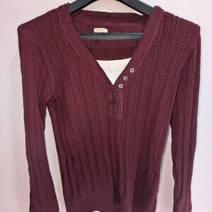 Sonoma Burgundy Sweater